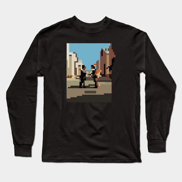 wish you where here 8bit Long Sleeve T-Shirt by Kopi Aiko Art